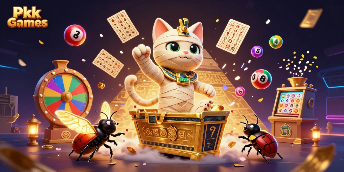 Experience Pkv Games excitement with a vibrant, action-filled casino scene featuring iconic elements.