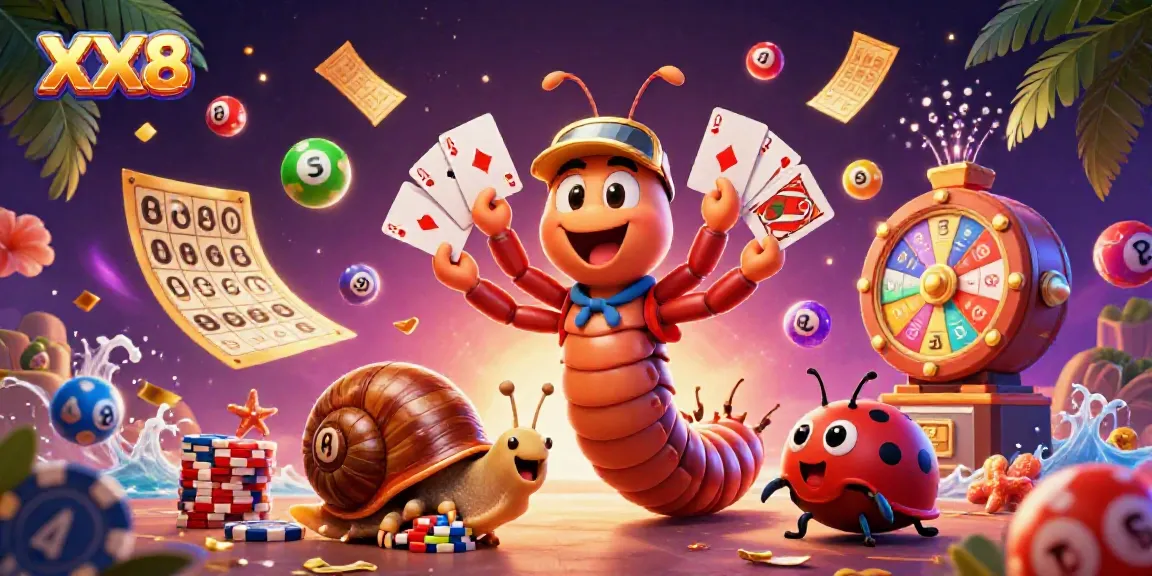 Experience the thrilling world of XX8 with animated characters and vibrant casino elements.