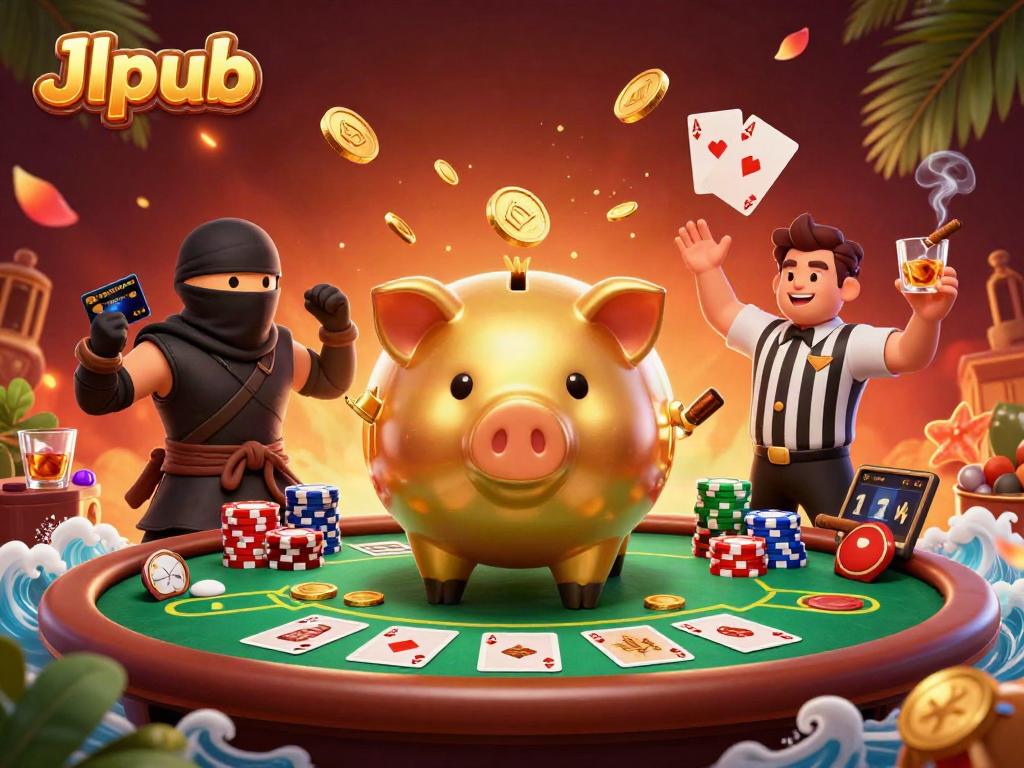 Experience thrilling gameplay action at Jlpub with a vibrant casino-themed scene full of excitement.