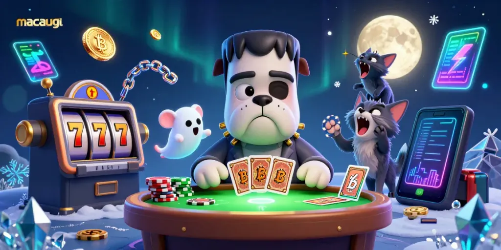 Experience thrilling gameplay at macaugg with an exciting casino illustration featuring unique characters.