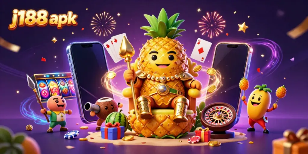 Experience thrilling action with j188 apk as the vibrant pineapple king rules the casino realm.