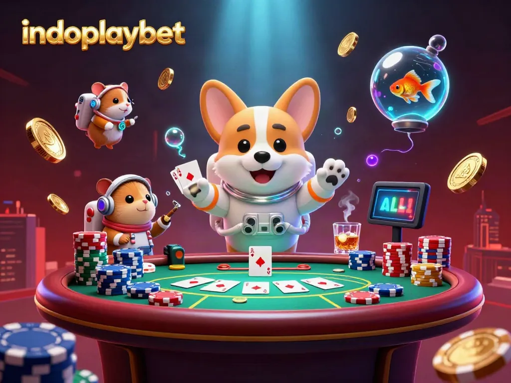 Menangkan jackpot dengan indoplaybet di kasino luar angkasa ini, penuh dengan koin emas.