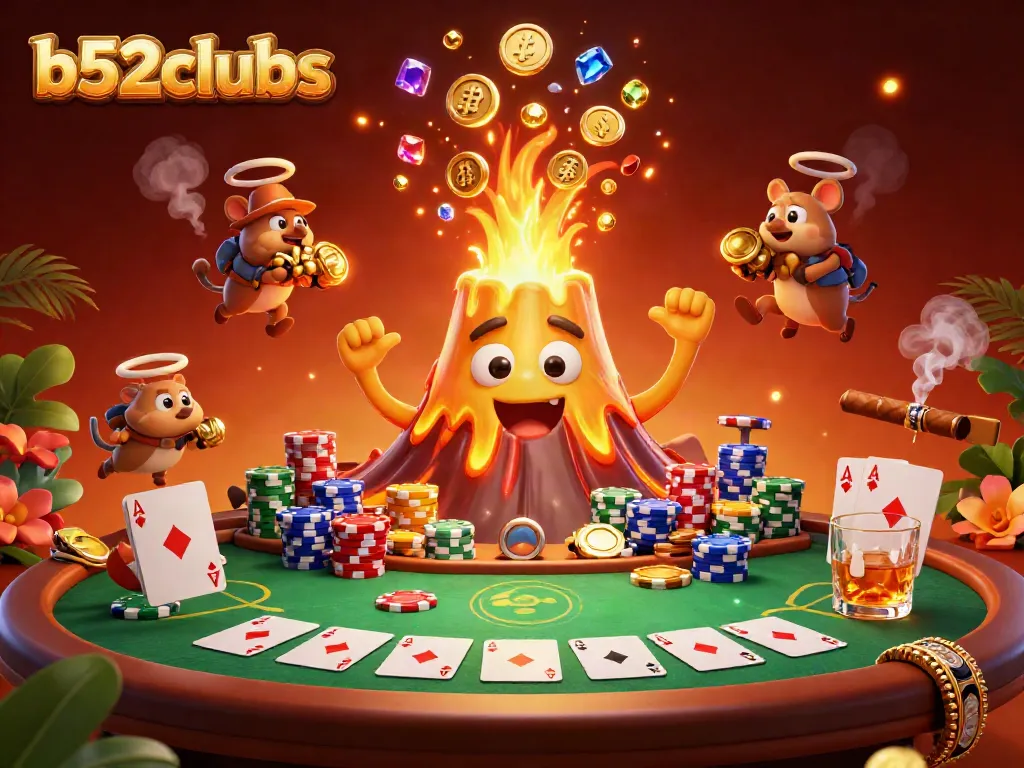 Experience the excitement at b52clubs with a dynamic, treasure-filled adventure scene.