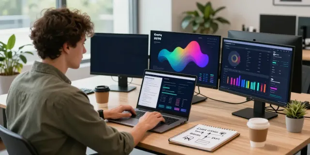 Kinetiq HYPE dashboard showcased in a modern workspace illustrating liquid staking dynamics.
