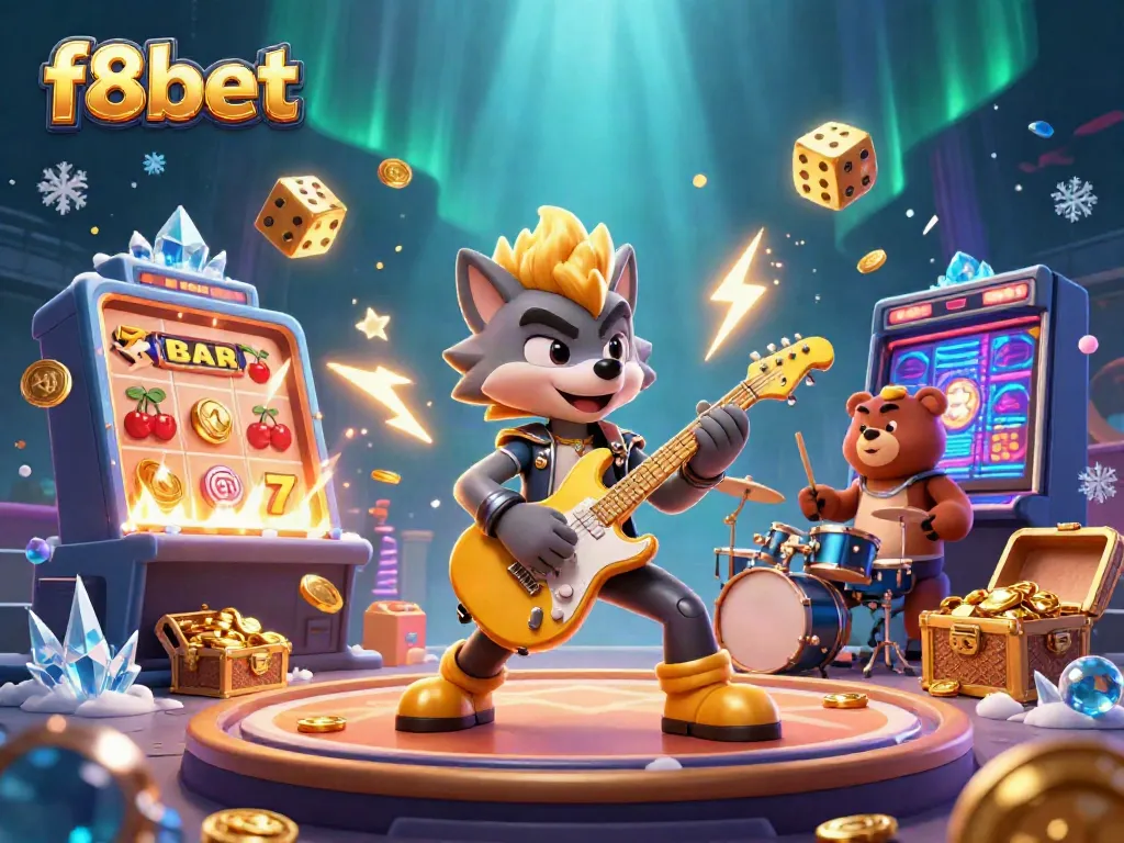 Engage with thrilling f8bet experiences at the vibrant casino stage with animated characters.