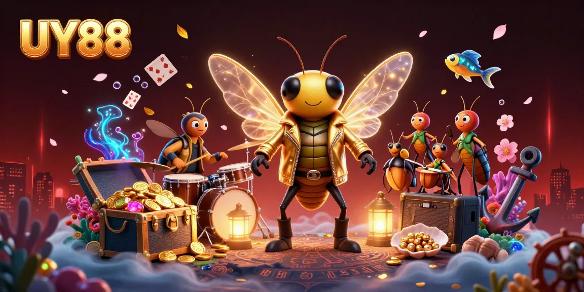 Engage in vibrant casino gaming experiences with UY88 featuring joyful characters and dazzling elements.