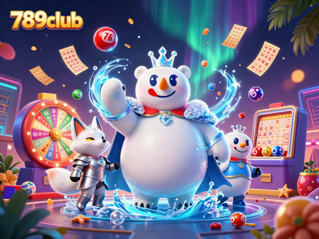 Engage with thrilling lottery games at 789club amidst colorful energy and festive elements.