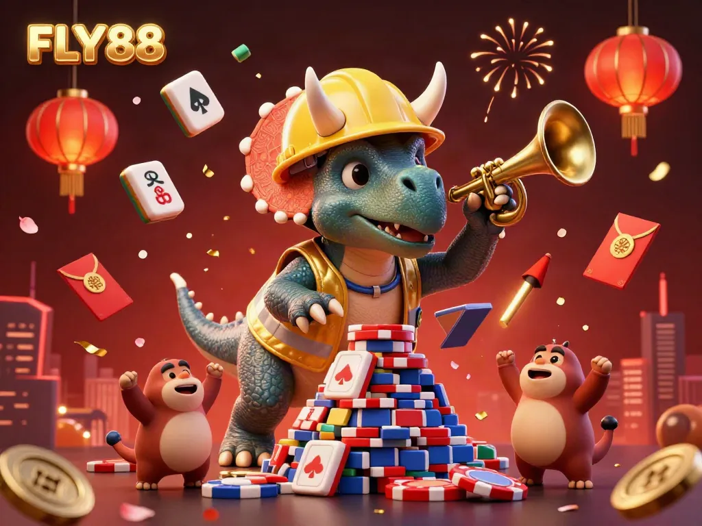 Celebrate winning moments with FLY88 in a vibrant and festive casino scene.