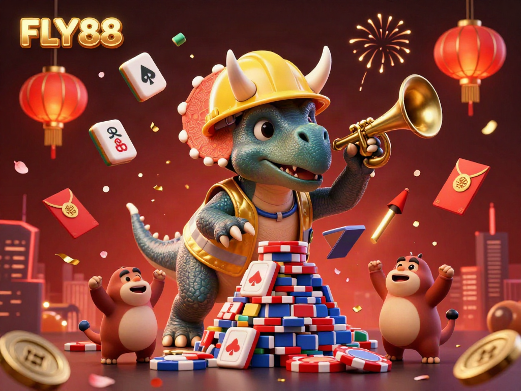 Celebrate winning moments with FLY88 in a vibrant and festive casino scene.