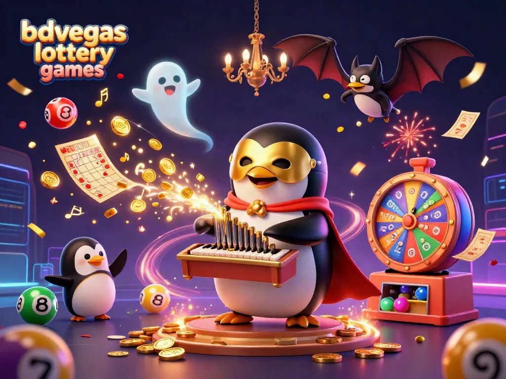 Engage in bdvegas lottery games with colorful elements and vibrant casino atmosphere.